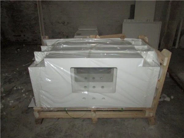 pure white quartz vanity top