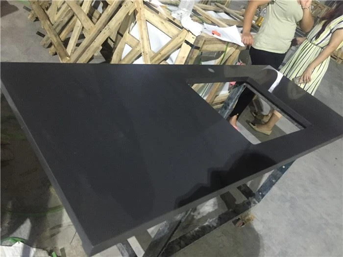 dark grey quartz countertops for bathroom