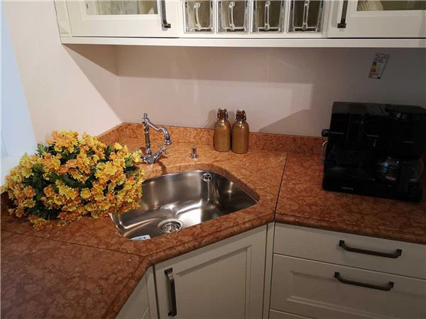 pink marble vanity top Italy Rosso Verona