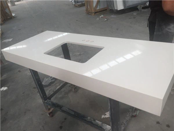 pure white quartz vanity top