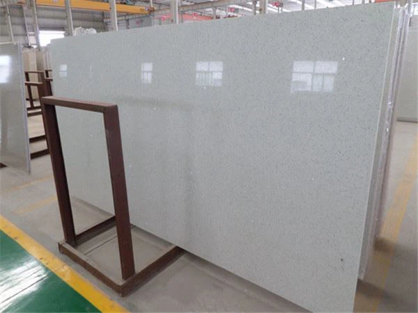 sparkling white quartz slab YF1800 Crystal White