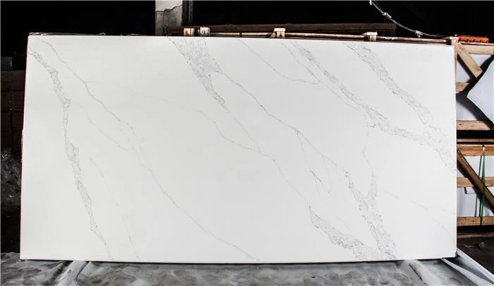calacatta quartz dining table artificial stone