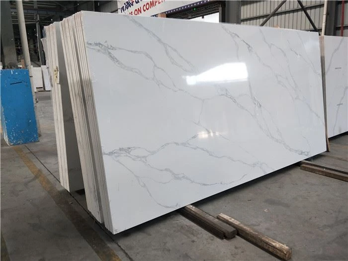 Calacatta sponda quartz cosmos countertops