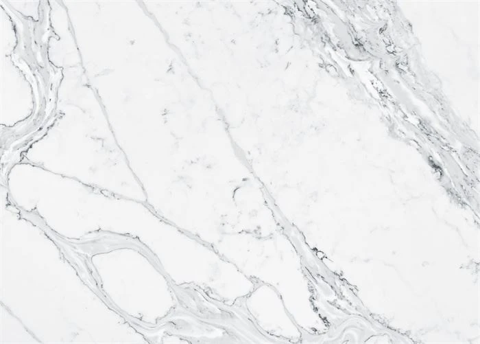 white and grey quartz vanity top