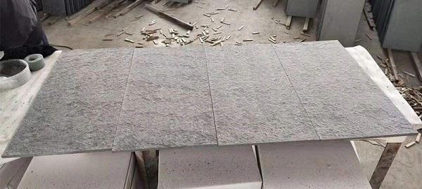 black granite flamed finish tiles