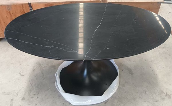 Black Marble Oval Coffee Tables