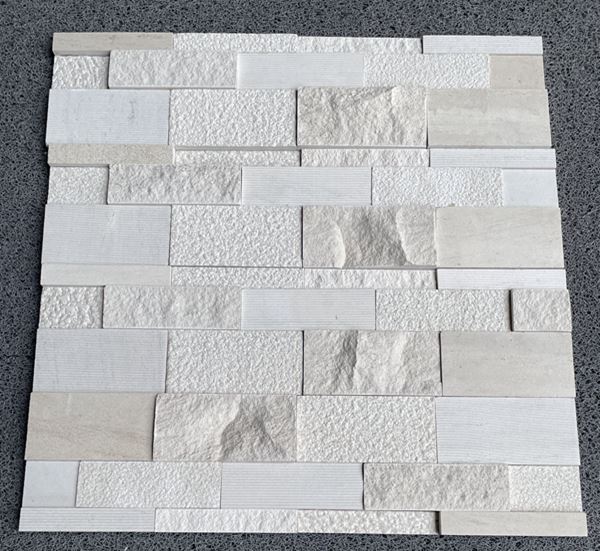 Moca Cream Kaļķakmens Stacked Wall Stone