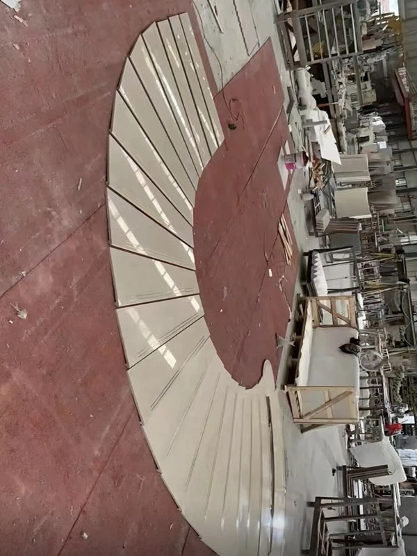 Beige Marble spiral stairs