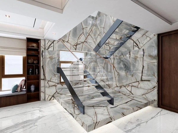 Roma Blue Quartzite staircase