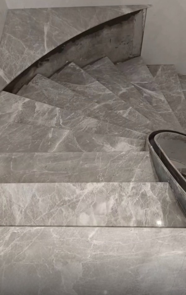 Silver Emperador Marble arc Stairs