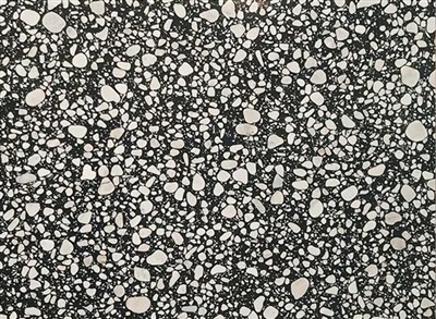 Melnbaltas terrazzo flīzes
