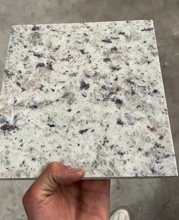 white rose granite sample